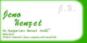 jeno wenzel business card